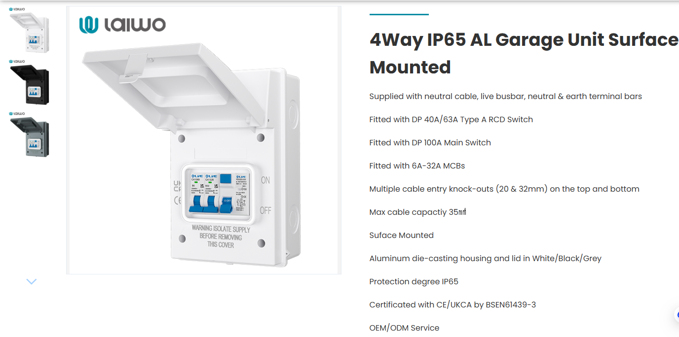 https://www.wosomelec.com/metal-garage-unit-ev-charging-unit/4way-ip65-al-garage-unit-surface-mounted